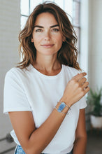 Load image into Gallery viewer, Blue Skies Stone Cuff Bracelet