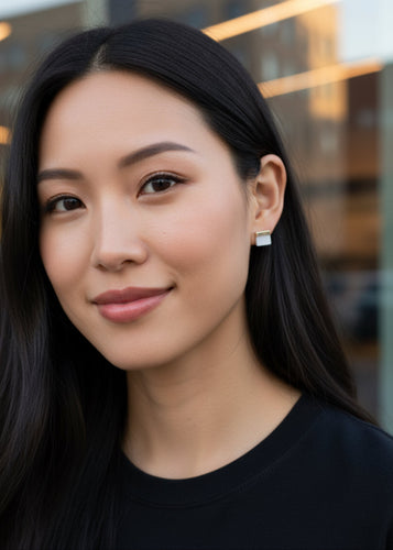 Tipp'd To Gold Square Stud