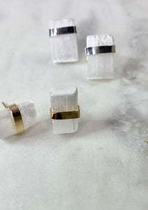 Selenite Studs