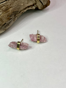 Pretty In Pink Tourmaline Stud Earrings