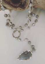 Load image into Gallery viewer, Grey Goddess Rosary Necklace