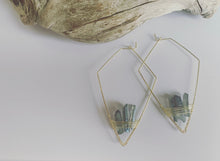 Load image into Gallery viewer, Geometric Gemstone Earrings