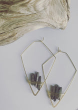 Load image into Gallery viewer, Geometric Gemstone Earrings
